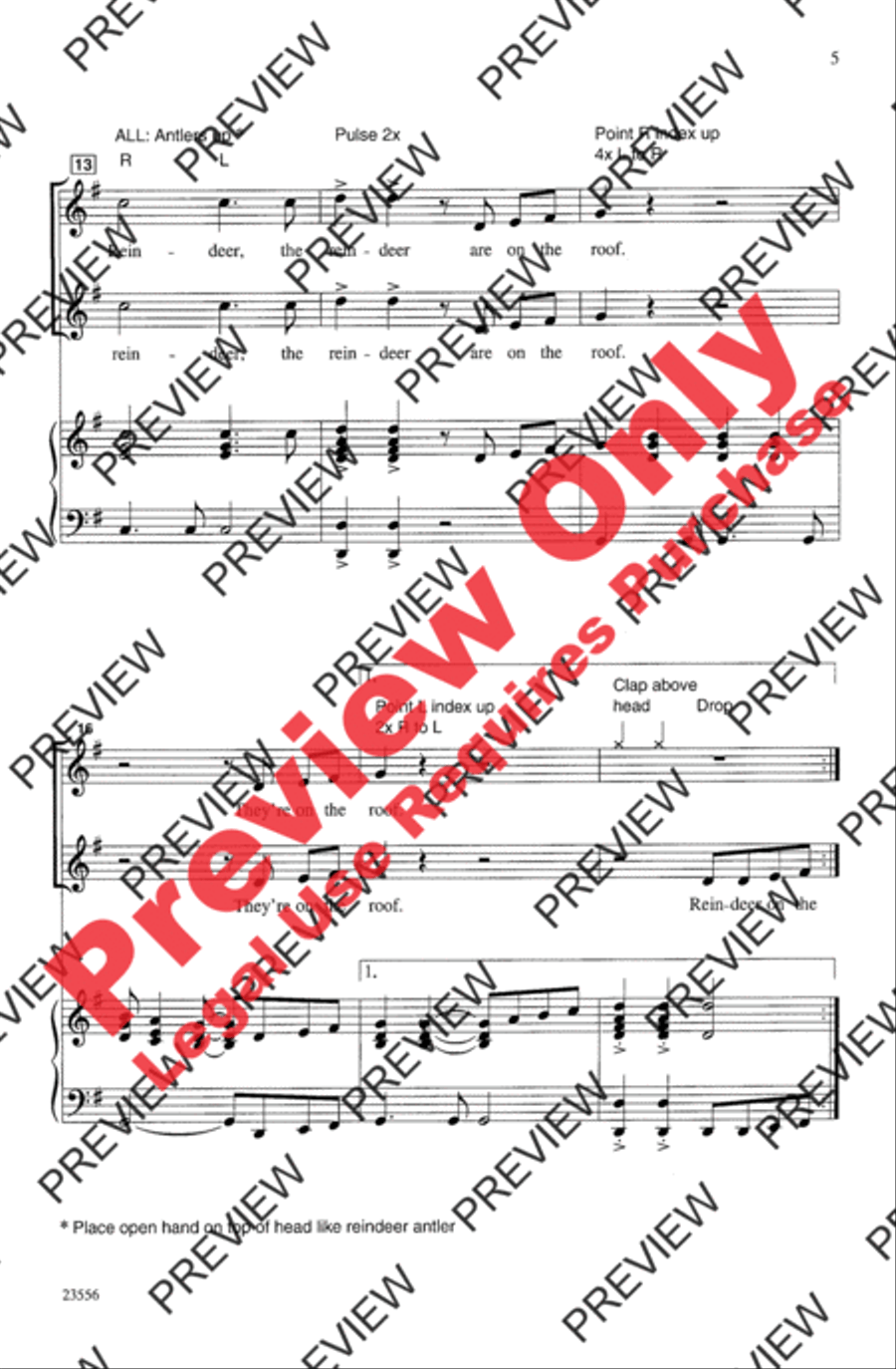 Reindeer on the Roof 2-Part scores gallery preview page 4