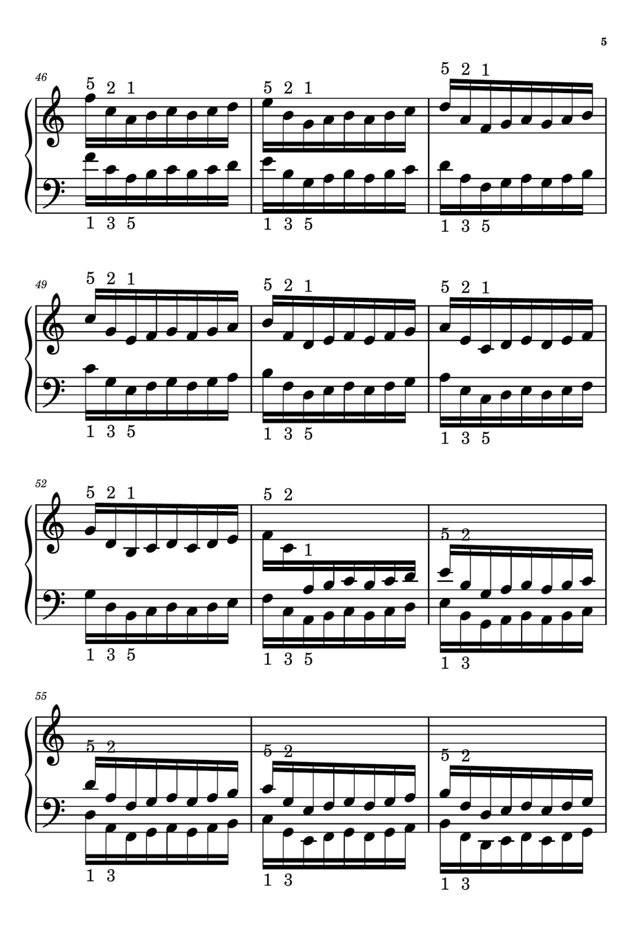 Hanon Piano Exercises 1-20 LARGE PRINT Piano Method scores gallery preview page 5