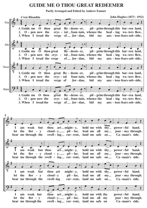 Guide Me O Thou Great Redeemer (Bread Of Heaven) A Cappella SATB