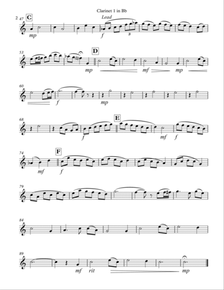 Amazing Grace! How Sweet the Sound (for Clarinet Quartet) Clarinet Quartet scores gallery preview page 6