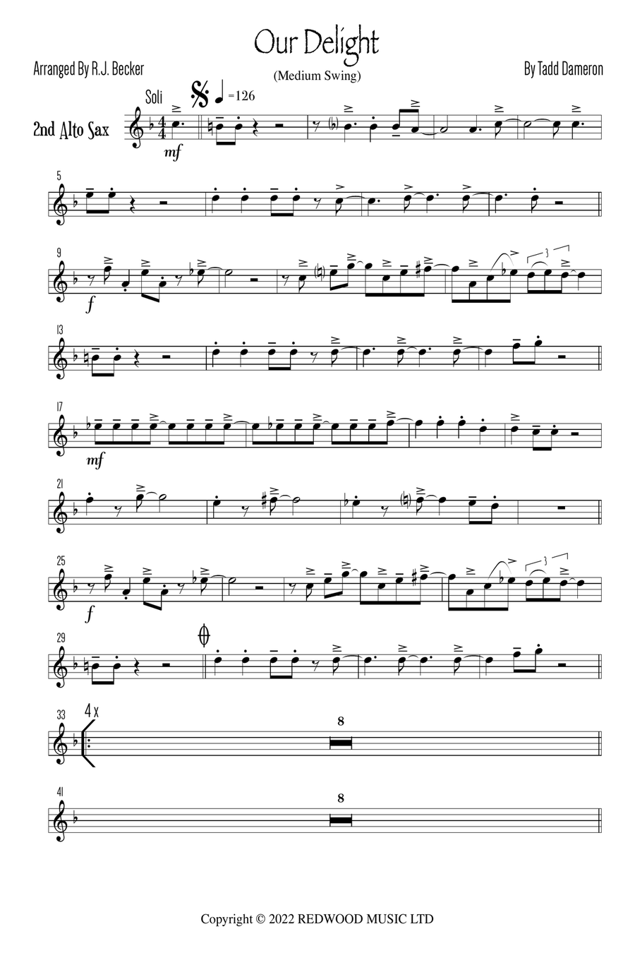 Our Delight Jazz Ensemble scores gallery preview page 4