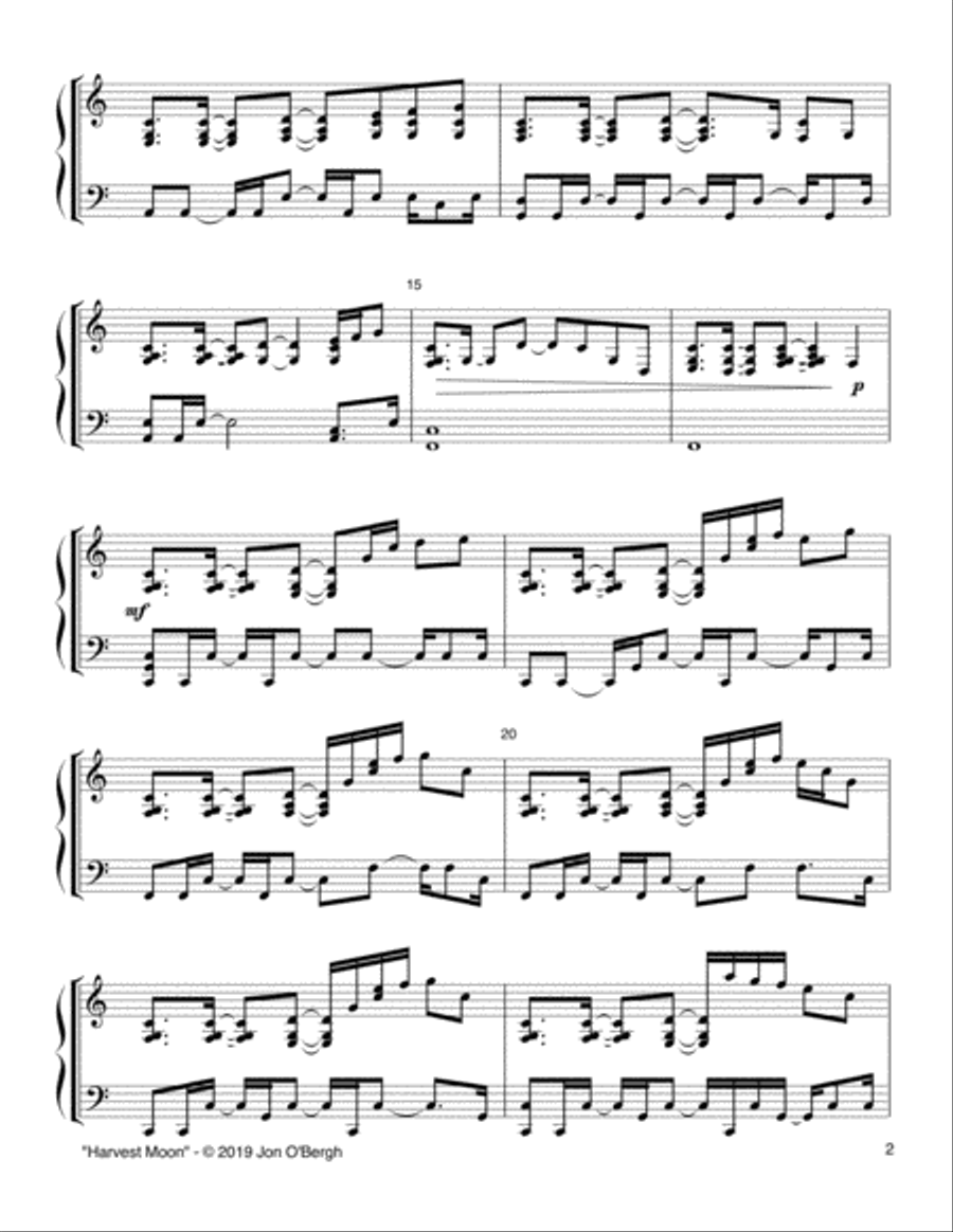 Harvest Moon - Easy Solo Piano Easy Piano scores gallery preview page 3
