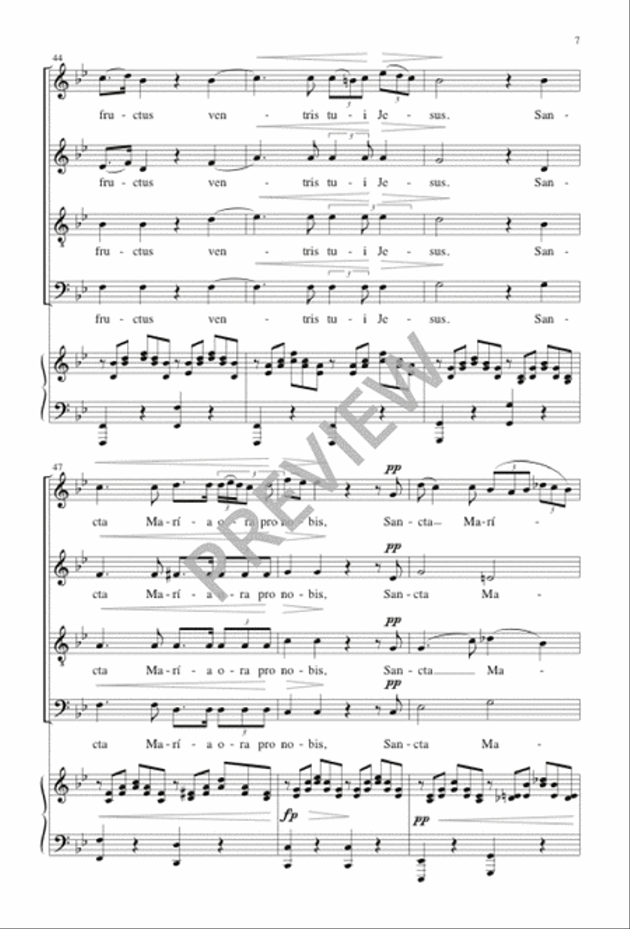 Ave Maria Ave Maria 4-Part scores gallery preview page 7