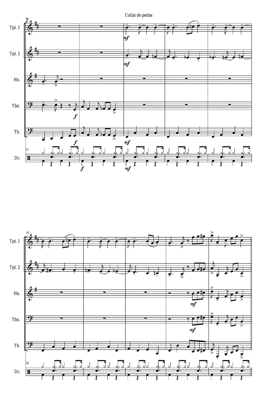 A String Of Pearls Brass Quintet scores gallery preview page 4