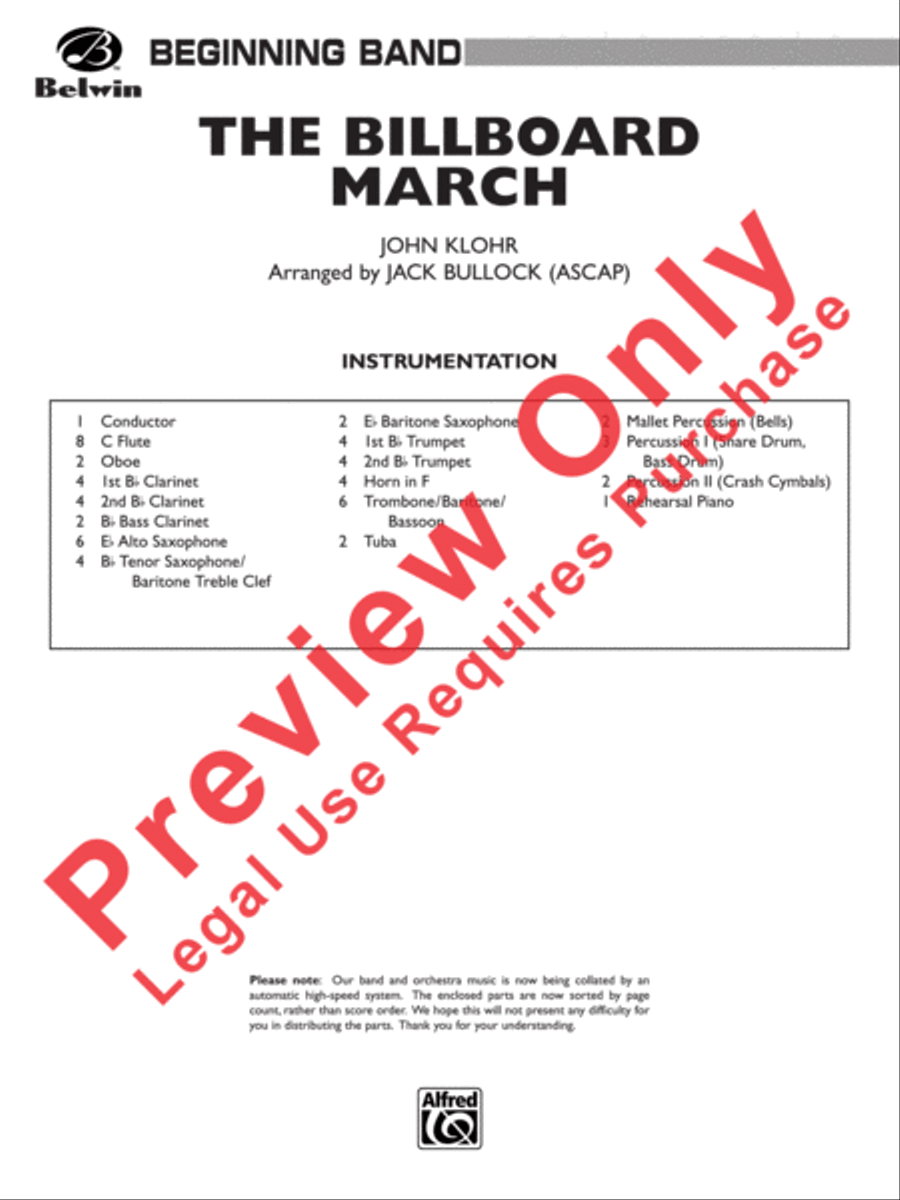 The Billboard March Concert Band scores gallery preview page 2
