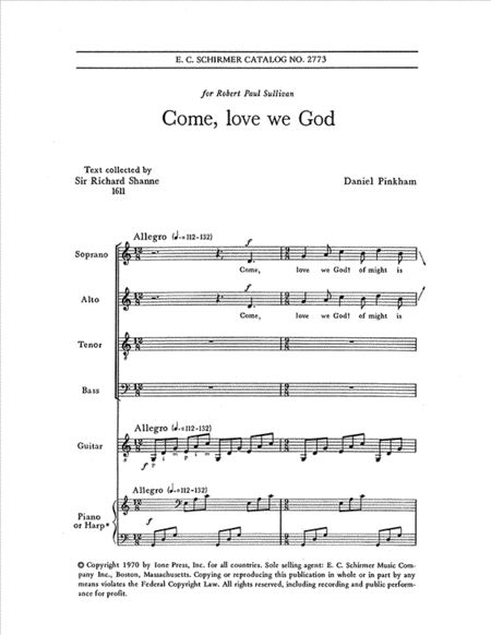 Come, Love We God