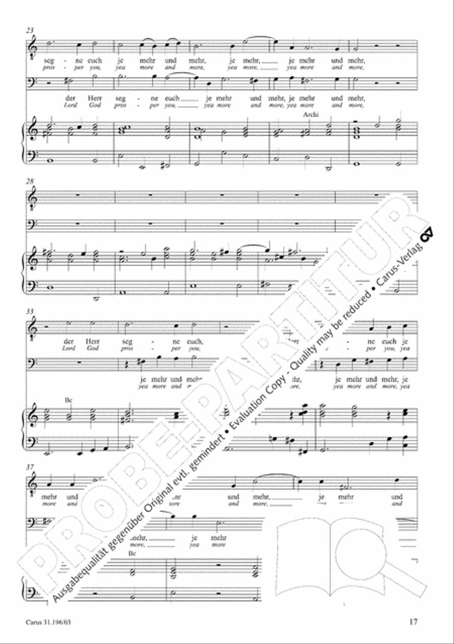 The Lord is mindful of us (Der Herr denket an uns) STB scores gallery preview page 18