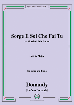 Donaudy-Sorge Il Sol Che Fai Tu,in G flat Major