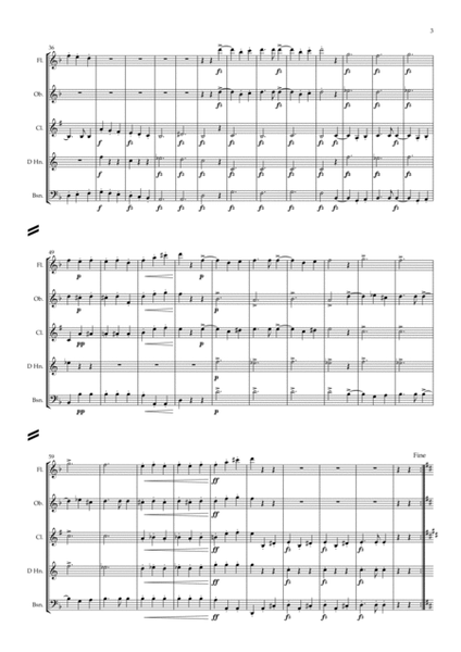 Schubert: String Quartet No.14 in D minor, D.810 Mvt.III Scherzo/Trio - wind quintet image number null