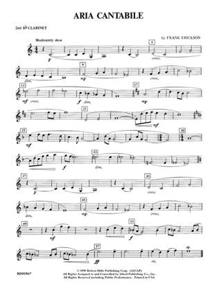 Aria Cantabile: 2nd B-flat Clarinet
