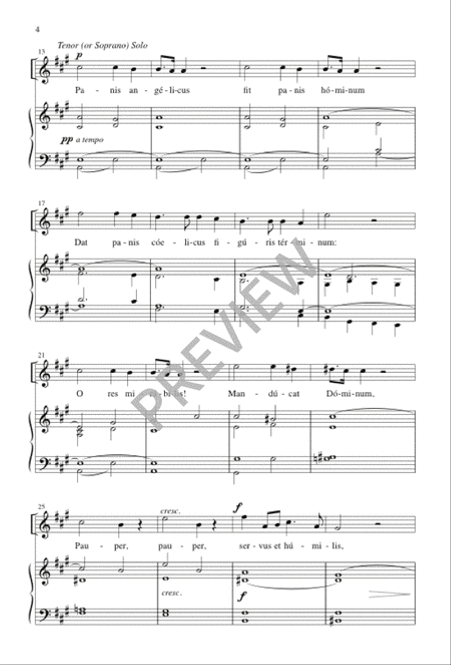 Panis Angelicus 4-Part scores gallery preview page 3