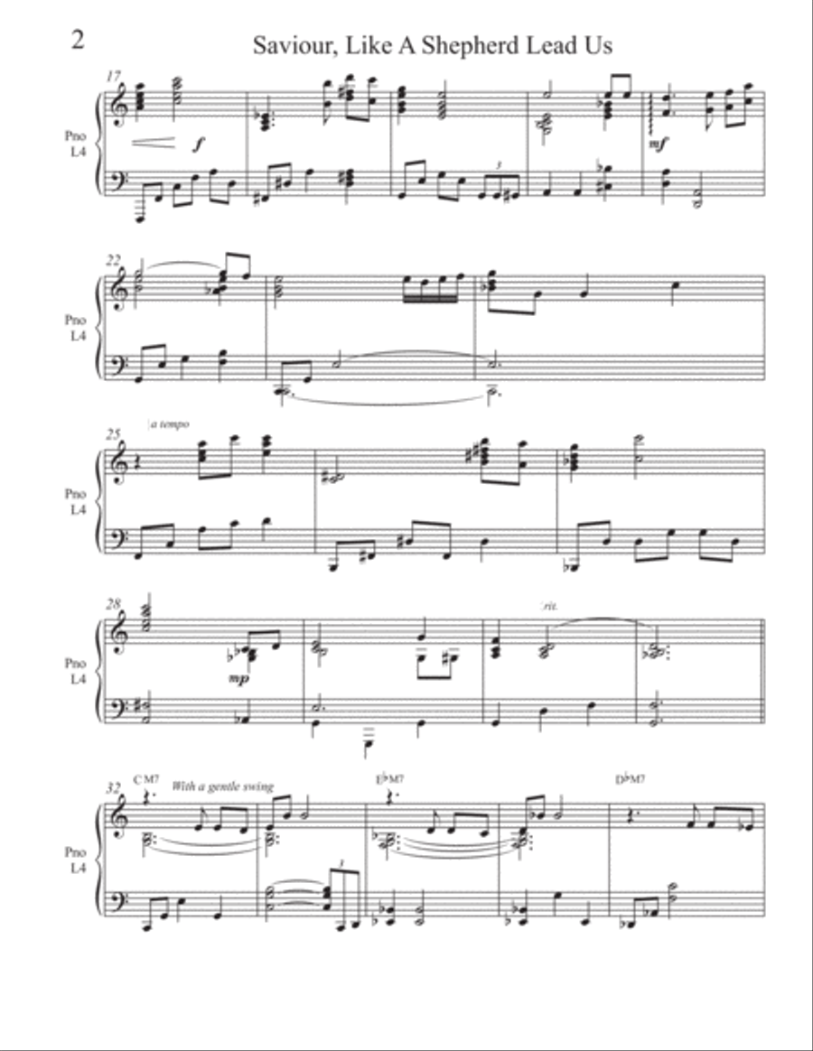 Savior Like A Shepherd Lead Us (2 for 1 PIANO Standalone Arr's) Piano Solo scores gallery preview page 3