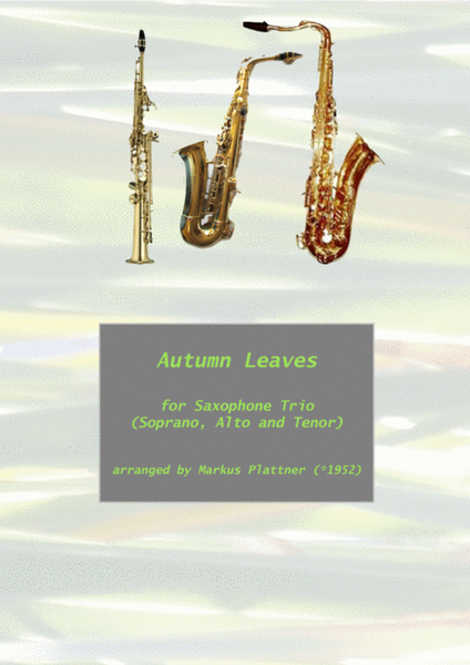 Autumn Leaves for Saxophone Trio image number null