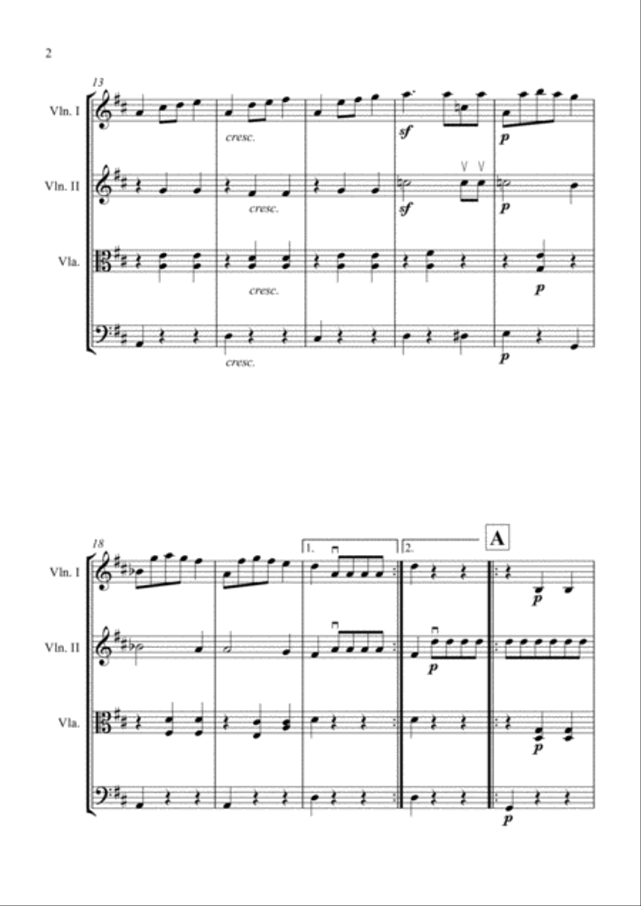 Chopin: Grande Valse Brilliante for String Quartet - Score and Parts String Quartet scores gallery preview page 2