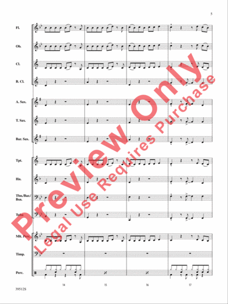 Dumb Love Concert Band scores gallery preview page 6