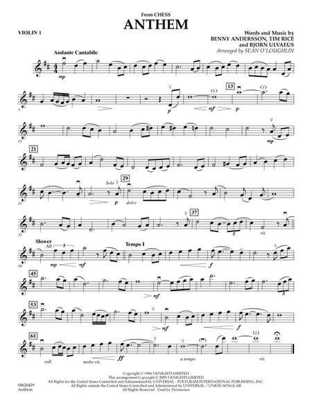 Anthem (from "Chess") - Violin 1