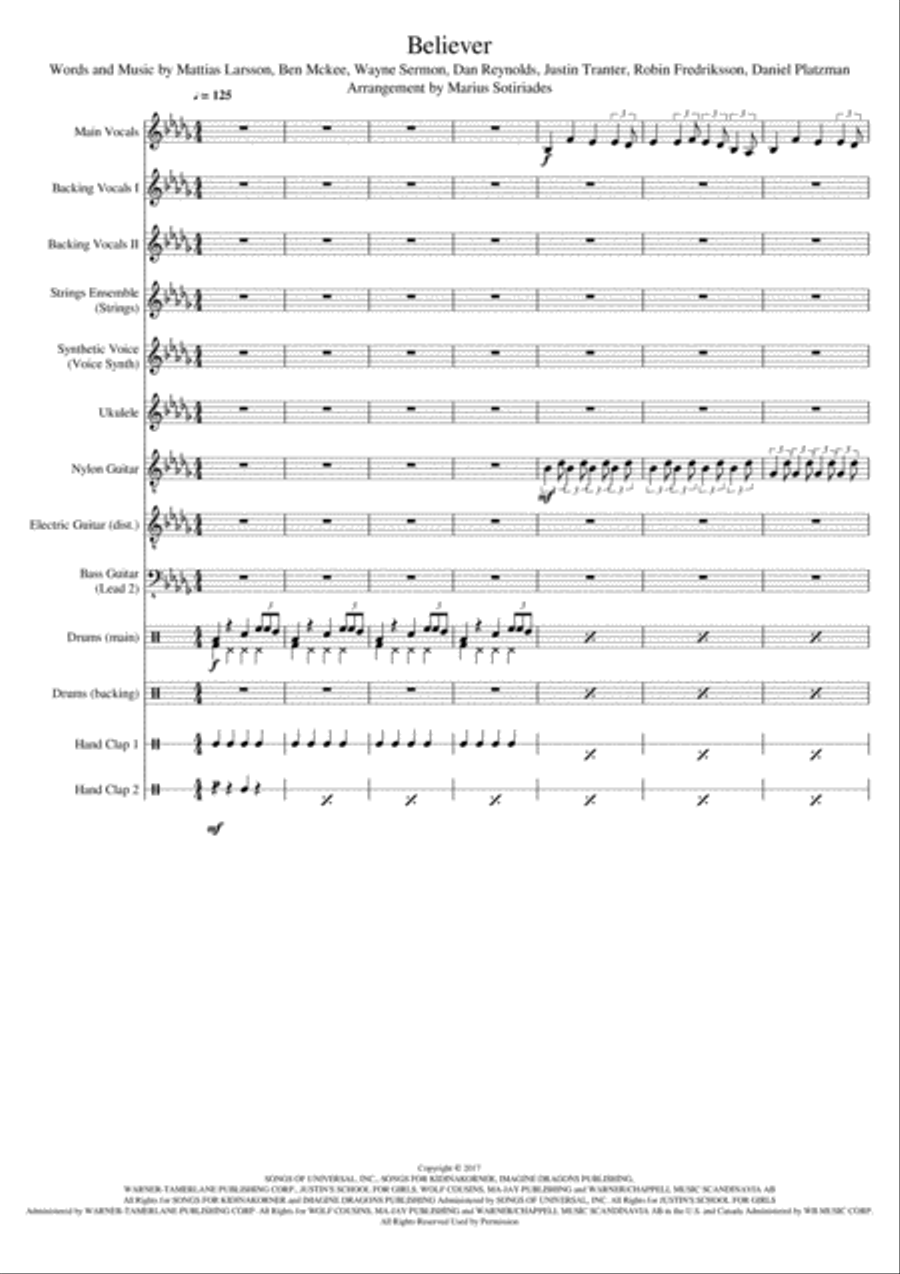 Believer Believer Small Ensemble scores gallery preview page 1