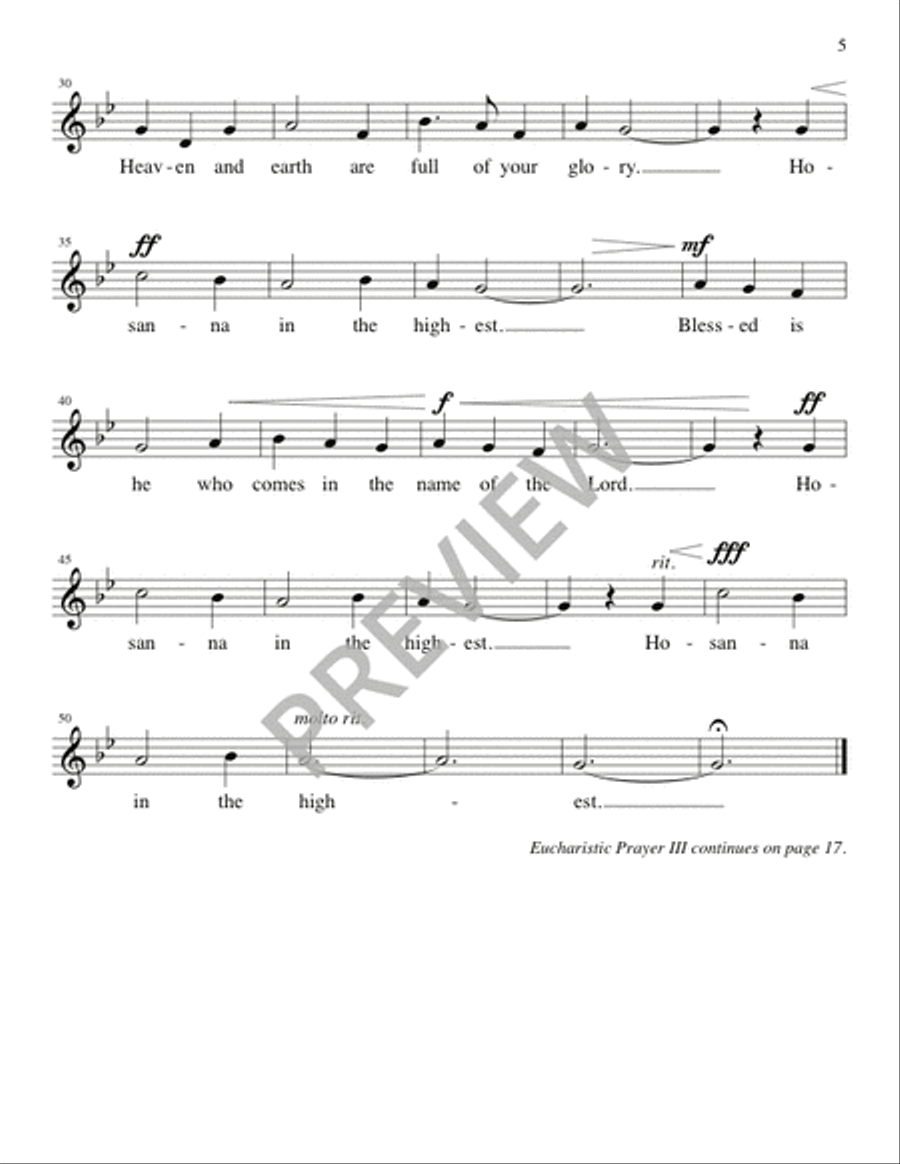 Eucharistic Prayer III with Additional Prefaces for 