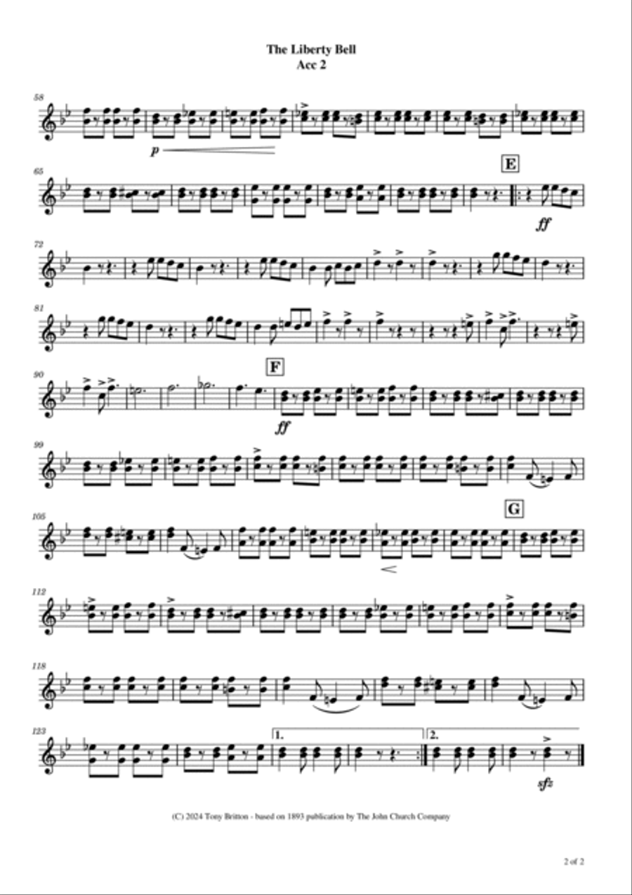 The Liberty Bell - Accordion Band/Orchestra (Parts) Accordion scores gallery preview page 5