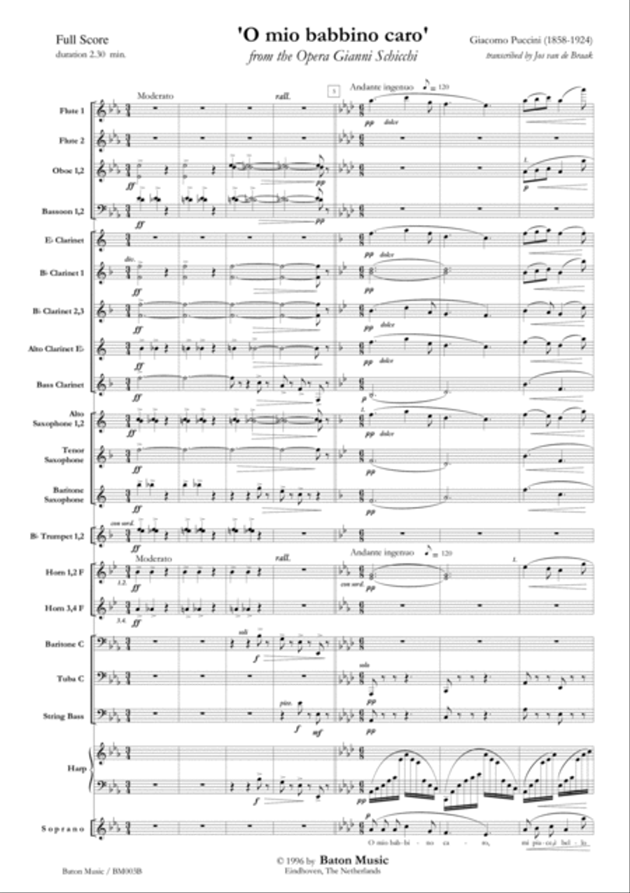 O mio babbino caro O mio babbino caro Concert Band scores gallery preview page 2