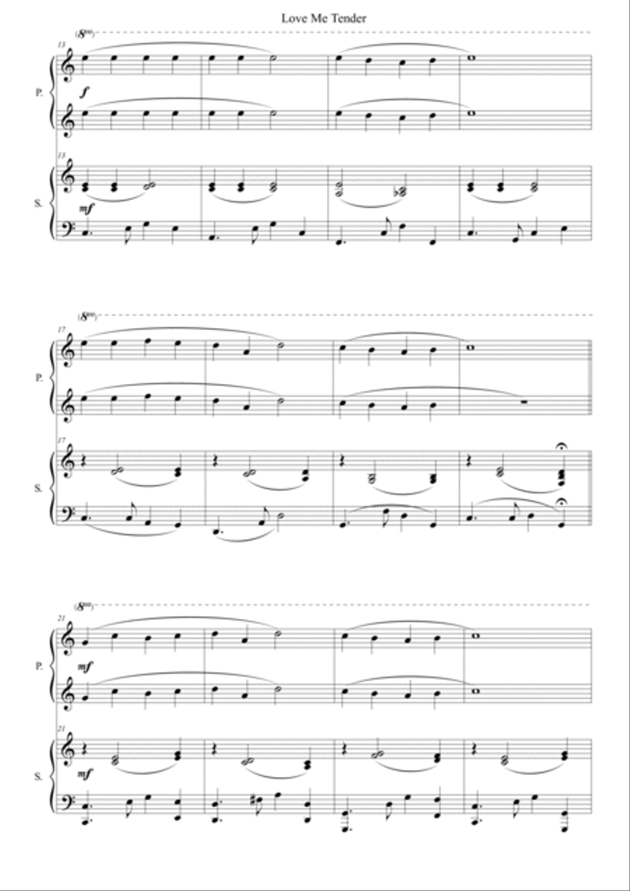 Love Me Tender Easy Piano scores gallery preview page 2
