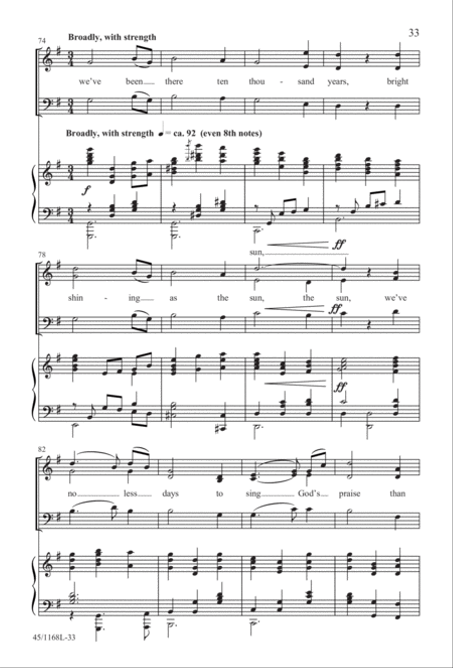 8 Anthems for About 12 Singers 3-Part scores gallery preview page 33