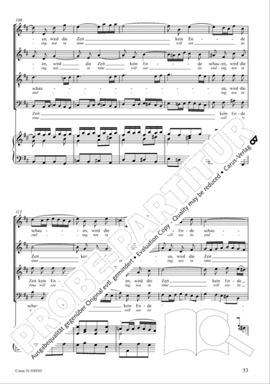 Joyful be, O ransomed flock (Freue dich, erloste Schar) 4-Part scores gallery preview page 54