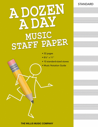 Book cover for A Dozen a Day – Music Staff Paper