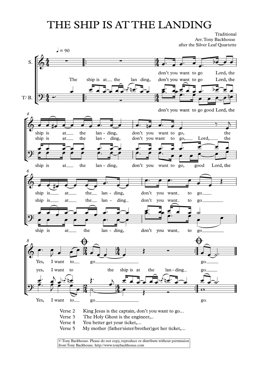 THE SHIP IS AT THE LANDING 3-Part scores gallery preview page 1