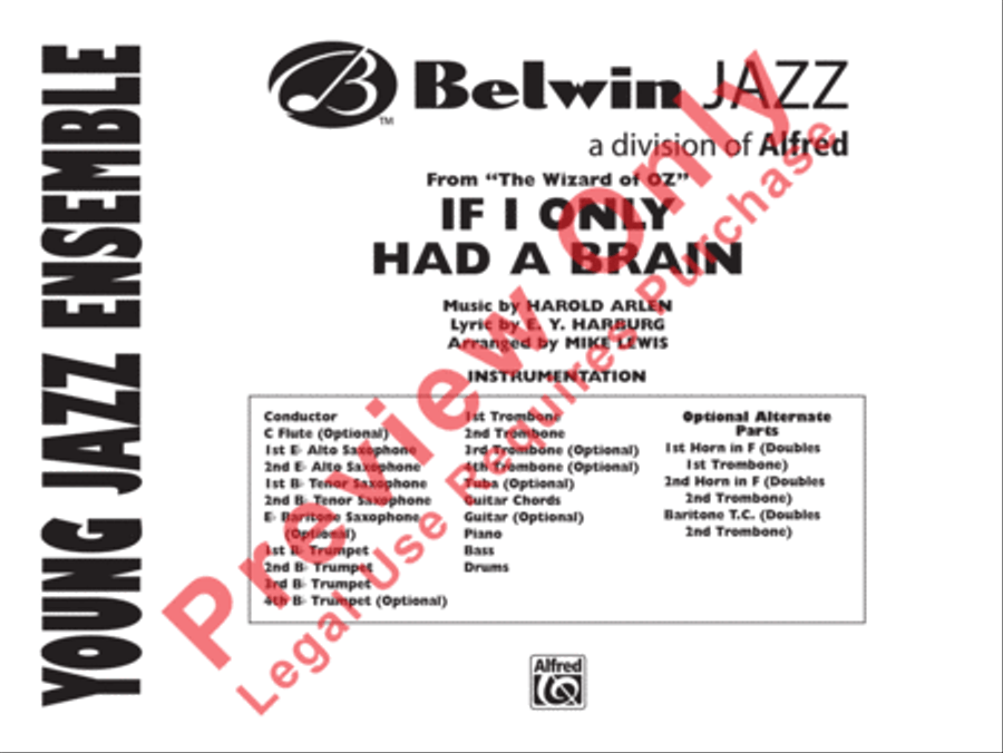 If I Only Had a Brain Jazz Ensemble scores gallery preview page 2