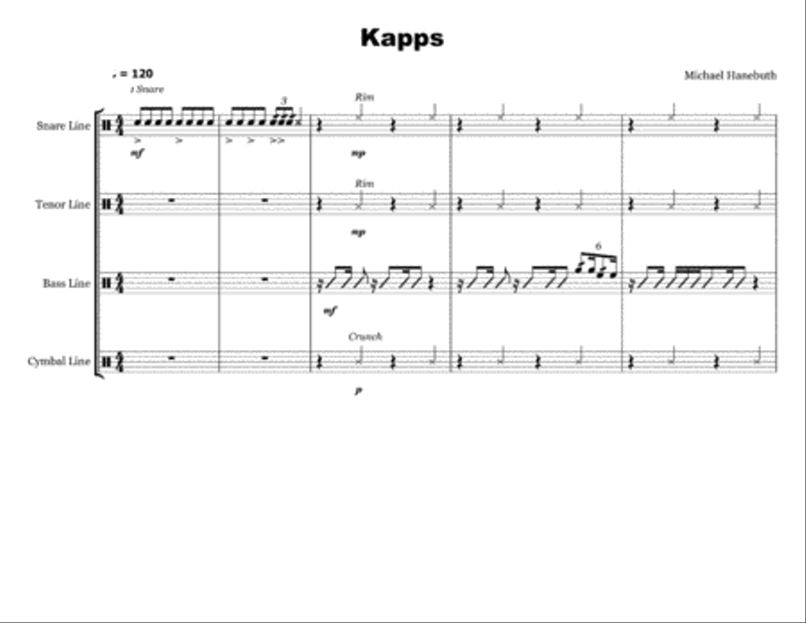 Kapps Drum Set scores gallery preview page 1