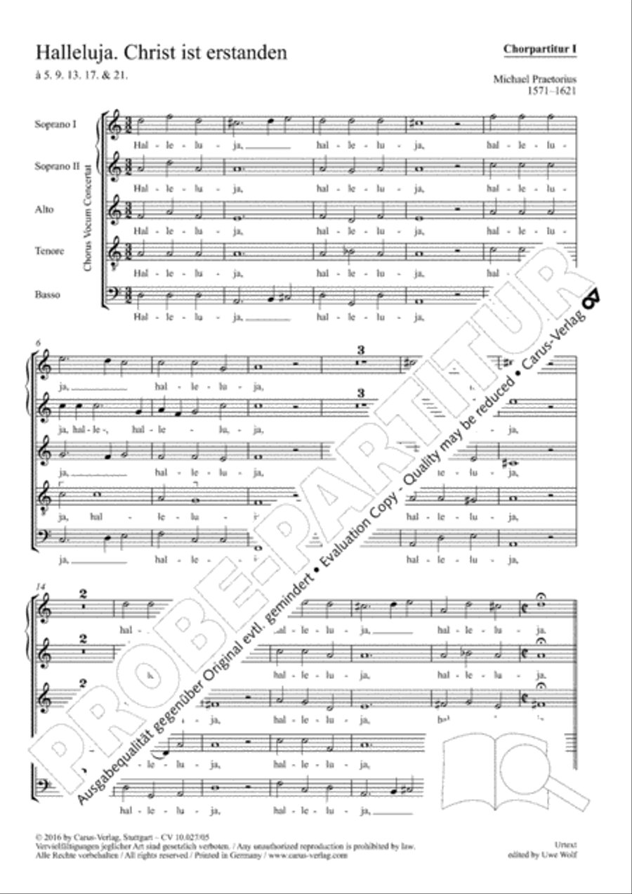 Halleluja, Christ ist erstanden (Halleluja. Christ ist erstanden) SSATB scores gallery preview page 2