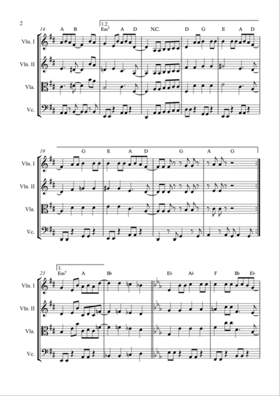 Summer Nights String Quartet scores gallery preview page 2