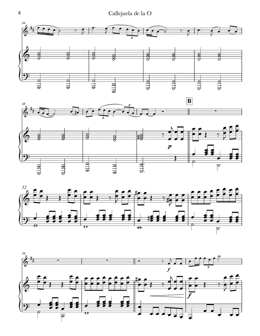 Callejuela de la O Trumpet Solo scores gallery preview page 6