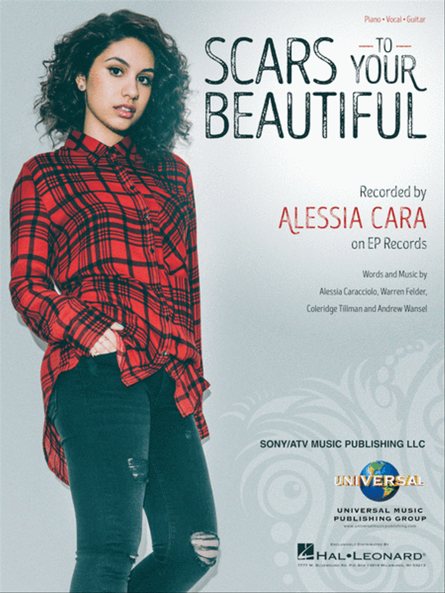 Scars to Your Beautiful Piano, Vocal, Guitar scores gallery preview page 1