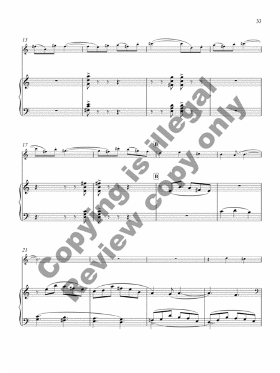 Sonata for Clarinet and Piano Clarinet Solo scores gallery preview page 15