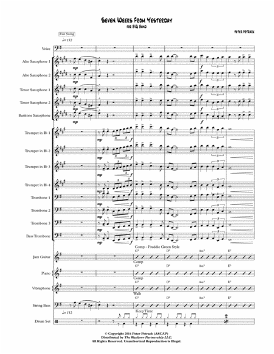 Seven Weeks From Yesterday Jazz Ensemble scores gallery preview page 1
