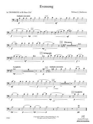 Evensong: (wp) 1st B-flat Trombone B.C.