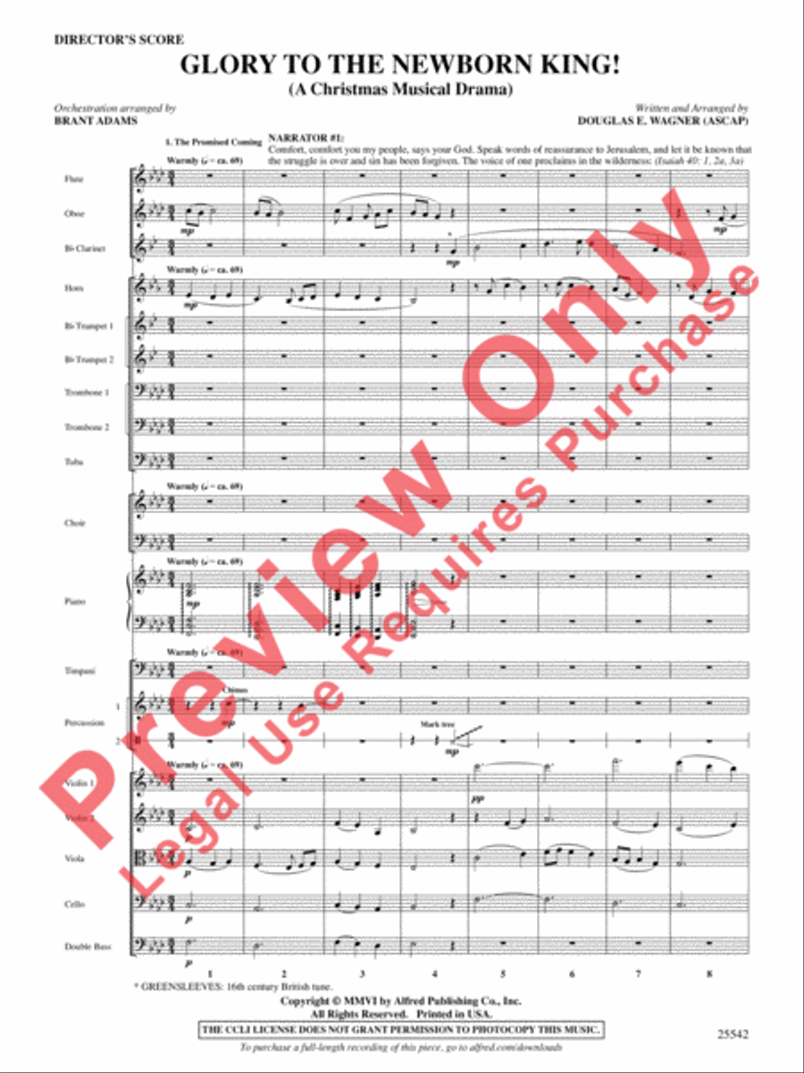 Glory to the Newborn King! Choir scores gallery preview page 2