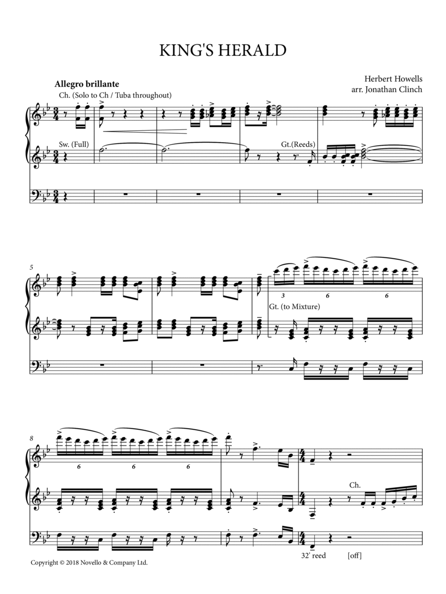 King's Herald Piano scores gallery preview page 1