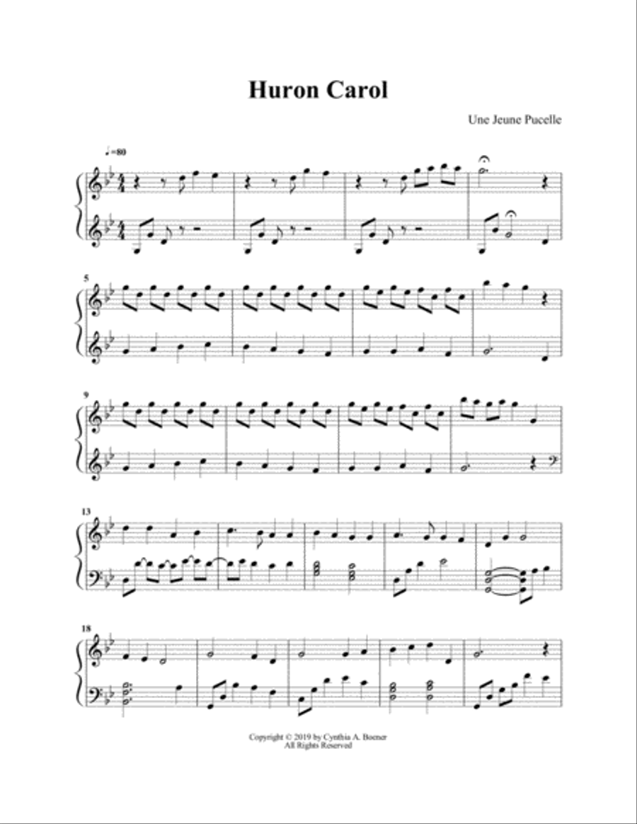 Huron Carol Harp scores gallery preview page 1