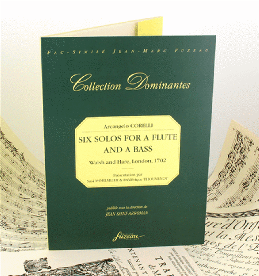 Six solos for a flute and a bass - Opus V, second part Recorder scores gallery preview page 1