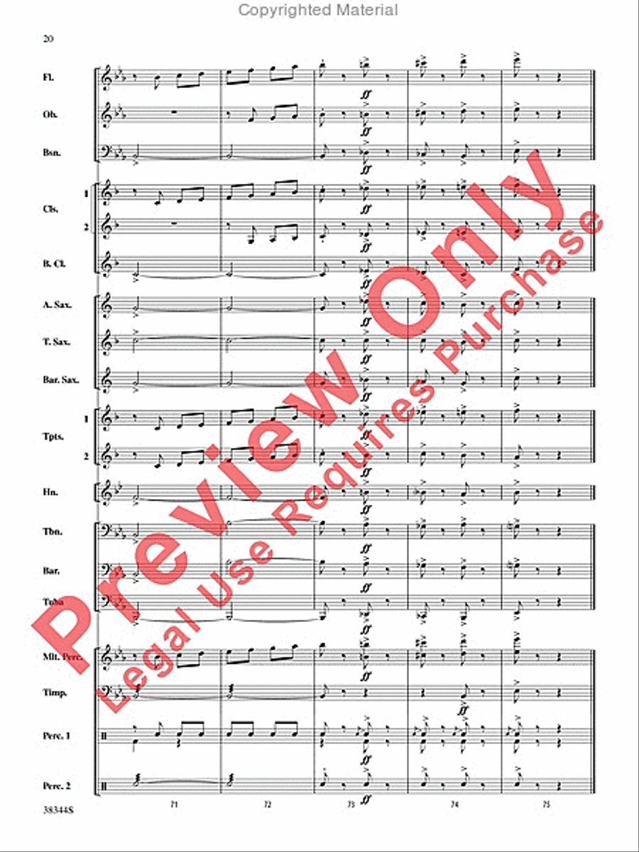 Armenian Dances, Part 1, Selections from Concert Band scores gallery preview page 21