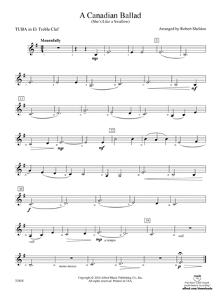 A Canadian Ballad: (wp) E-flat Tuba T.C.