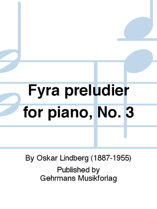 Fyra preludier for piano, No. 3