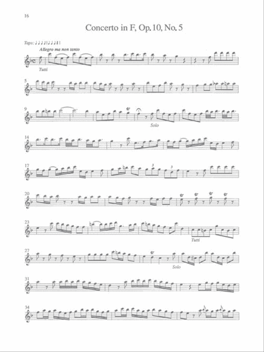 Vivaldi – 3 Concerti for Flute & Orchestra: D Major (RV427); F Major (RV434); G Major (RV438) Flute scores gallery preview page 10