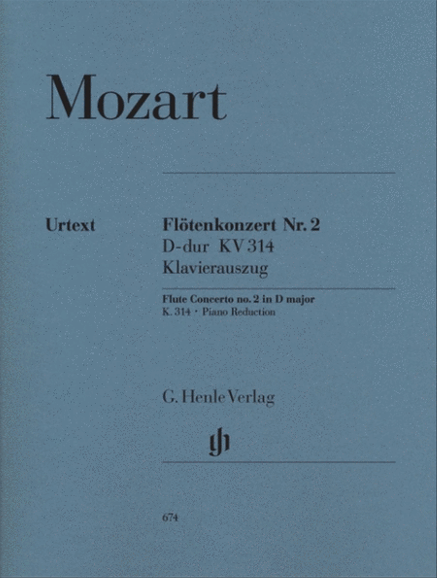 Mozart - Concerto No 2 D K 314 Flute/Piano Flute Solo scores gallery preview page 1