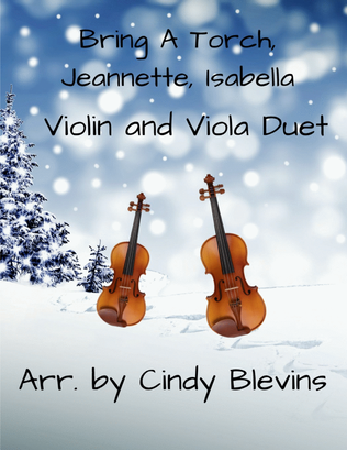 Book cover for Bring A Torch, Jeannette, Isabella, for Violin and Viola Duet