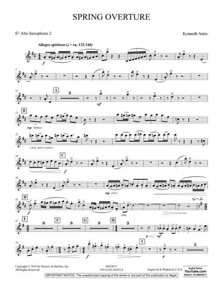 Spring Overture - Eb Alto Saxophone 2