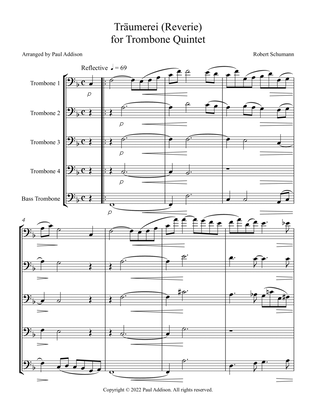 Träumerei ("Reverie") for Trombone Quintet